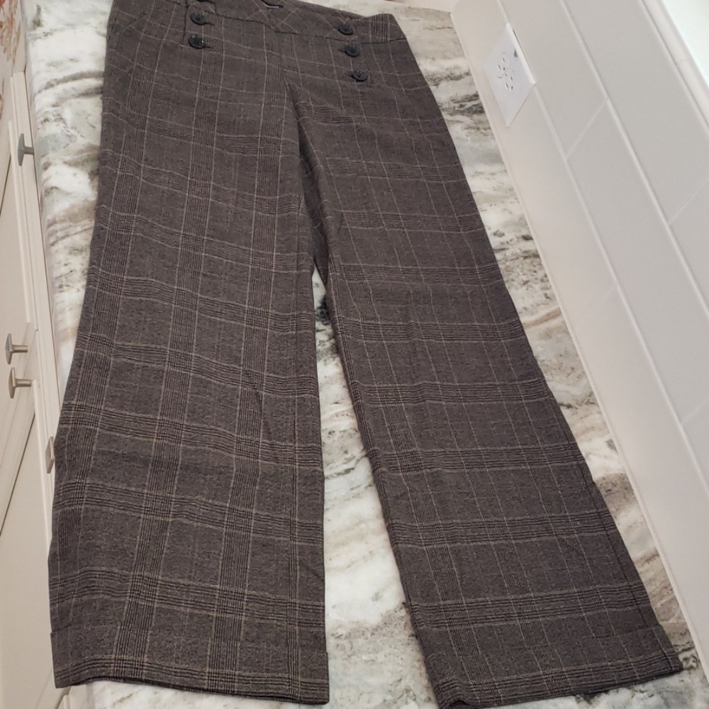 Brown plaid Express Work Pants